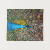 Pfauen Kunst Jewel Tone Farben Wandteppich (Vorderseite (Horizontal))