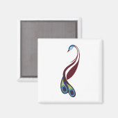 Pfauen Kunst Magnet (Vorderseite/Rückseite)