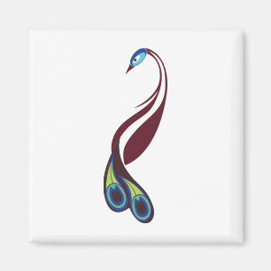 Pfauen Kunst Magnet