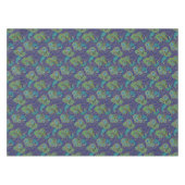 Pfauen-Paisley-Muster Blau Tischdecke (Vorderseite (Horizontal))