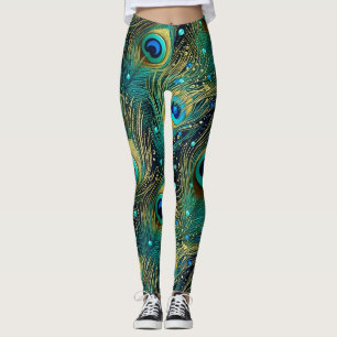 Pfauen-Passion-Wurfkissen Leggings