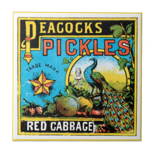 Pfauen Pickles Fliese