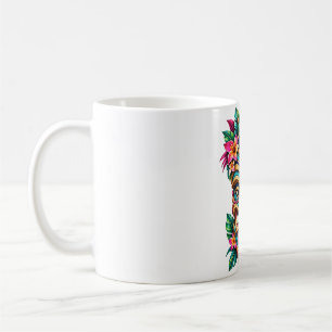 Pfauen-Tiki-Kaffeetasse mit Kamm Kaffeetasse