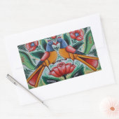 Pfauenaufkleber Rechteckiger Aufkleber (Umschlag)