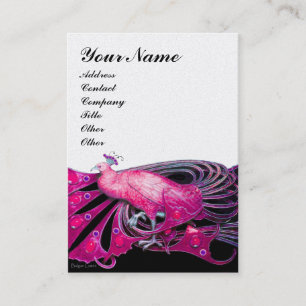 PFauenauge rosa schwarz weiß,perl papier Visitenkarte