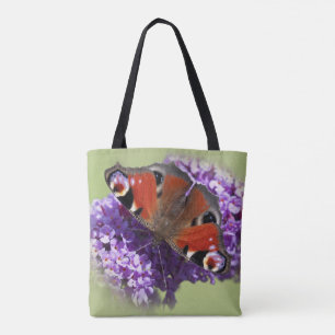 Pfauenaugen-Schmetterling All-Over-Print-Tasche Tasche