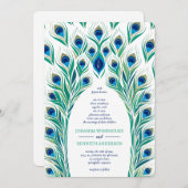 Pfauenaugenrahmen | Monografische Hochzeit Einladung (Vorne/Hinten)