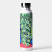Pfauenausstellung Malerei Trinkflasche (Links)