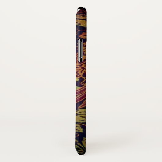 Pfauenblättriger Viktorianischer Jacquardbraun aqu Case-Mate iPhone Hülle (Hinten/Rechts)