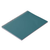 Pfauenblau (dunkles Aquamarines oder tiefes Aqua), Notizblock (Linke Seite)
