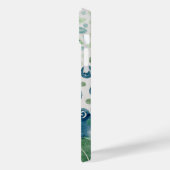 Pfauenblau-grünes Muster Case-Mate iPhone Hülle (Rückseite / Links)