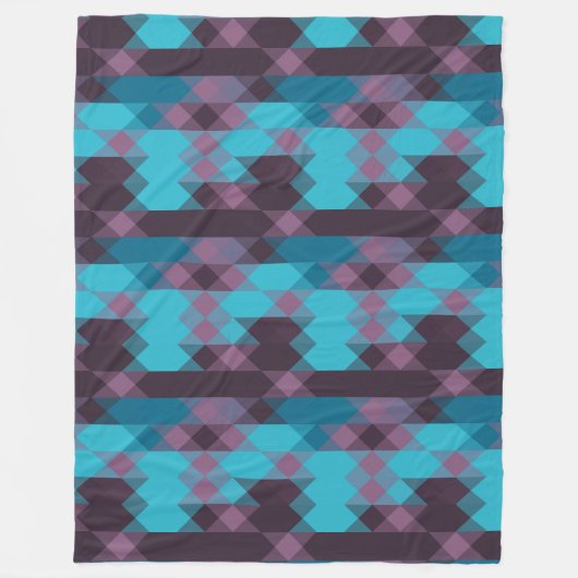 Pfauenblau, Lila, Topasblau und Donner Fleecedecke (Vorderseite)