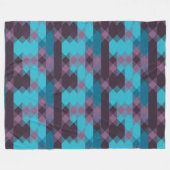 Pfauenblau, Lila, Topasblau und Donner Fleecedecke (Vorderseite (Horizontal))