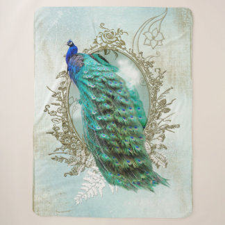 Pfauenblau Shabby-Chic-Sherpa-Decke Sherpadecke