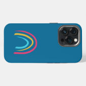 Pfauenblauer Regenbogen iPhone Hülle (Rückseite (Horizontal))