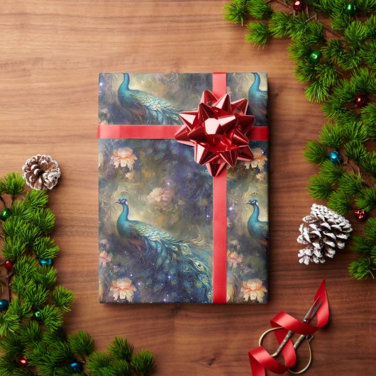 Pfauenblume Geschenkpapier (Feiertagsgeschenk)