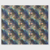 Pfauenblume Geschenkpapier (Flach)