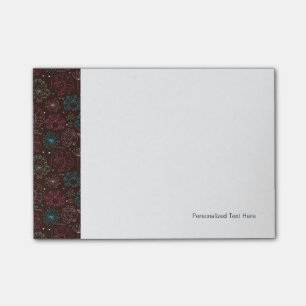 Pfauenblume Indien Tapete vintage Post-it Klebezettel