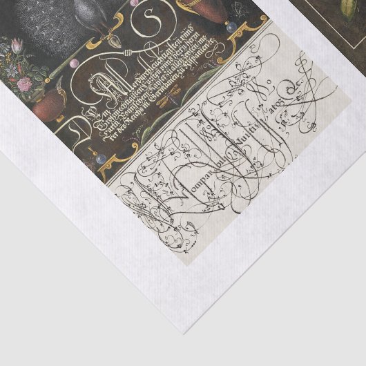 Pfauenblumengarten Seidenpapier (Ausschnitt)