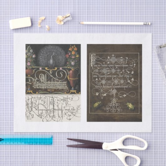 Pfauenblumengarten Seidenpapier (Handwerk)