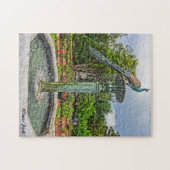 Pfauenbrunnen & Rose Garden im Winter Park FL Puzzle (Horizontal)