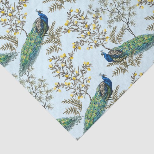 PfauenDamaskus-Patronenpapier Seidenpapier (Detail)