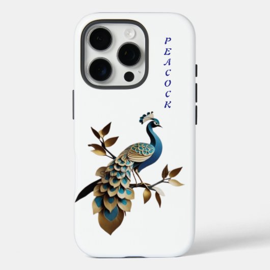 Pfauendeckungsdesign Case-Mate iPhone Hülle (Rückseite)