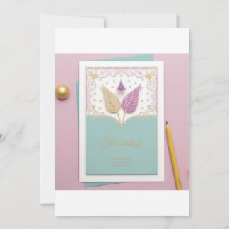 Pfauendekorierte Einladung zur Hochzeit