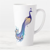 Pfauendesign Art Latte Tasse (Rechts)