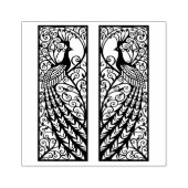 Pfauendesign Gummistempel (Prägung)