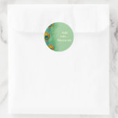 Pfauendesign Personalisierte Geschenke Runder Aufkleber (Tasche)
