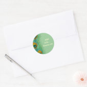 Pfauendesign Personalisierte Geschenke Runder Aufkleber (Umschlag)