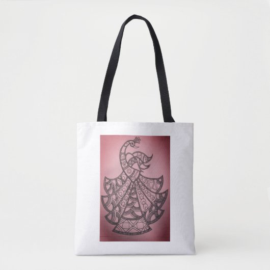 Pfauendesign Tasche (Vorderseite)