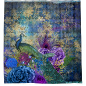 Pfauendusche Vintage Duschvorhänge Duschvorhang (Vorderseite)