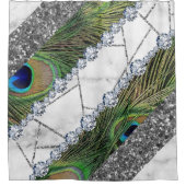 Pfauenduschvorhang Duschvorhang (Vorderseite)