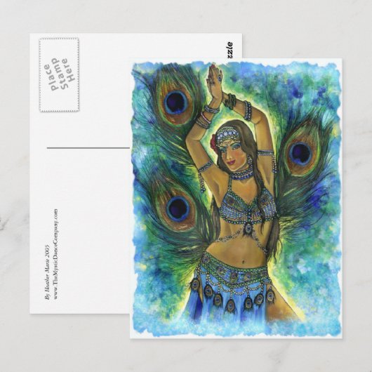 Pfauenentänzer Postkarte (Vorne/Hinten)