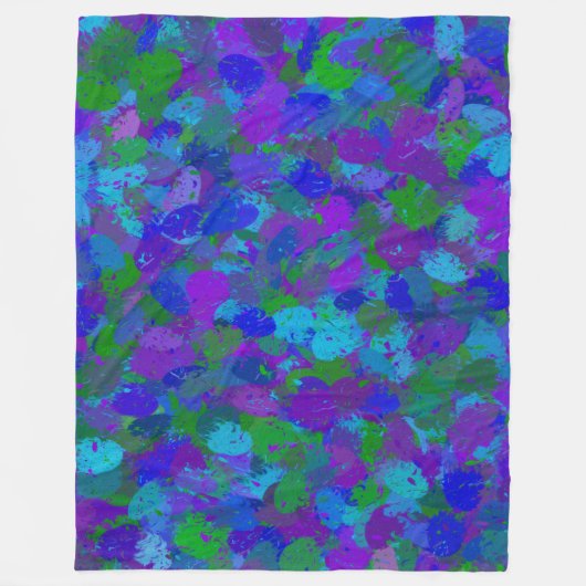 Pfauenfarbe Fleecedecke (Vorderseite)