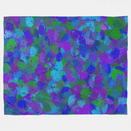 Pfauenfarbe Fleecedecke (Vorderseite (Horizontal))