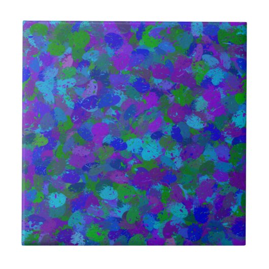 Pfauenfarbe Fliese (Vorderseite)