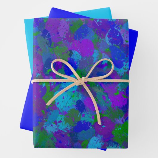 Pfauenfarbe Geschenkpapier Set (Beispiel)