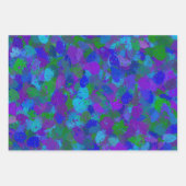 Pfauenfarbe Geschenkpapier Set (Vorderseite)