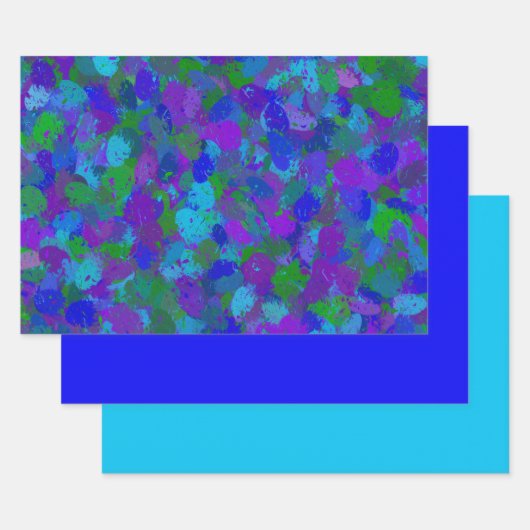 Pfauenfarbe Geschenkpapier Set (Set)