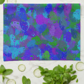 Pfauenfarbe Geschirrtuch (Gefaltet)