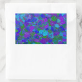 Pfauenfarbe Rechteckiger Aufkleber (Tasche)