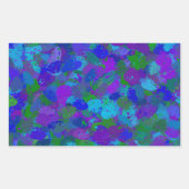 Pfauenfarbe Rechteckiger Aufkleber (Vorderseite)