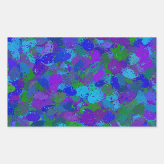 Pfauenfarbe Rechteckiger Aufkleber (Vorderseite)