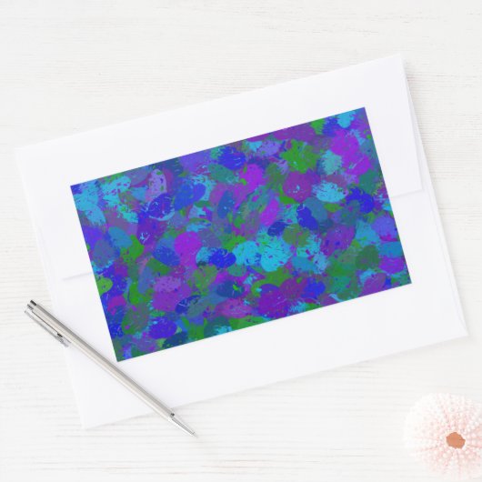 Pfauenfarbe Rechteckiger Aufkleber (Umschlag)