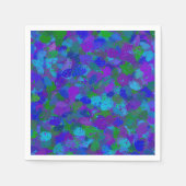 Pfauenfarbe Serviette (Vorderseite)