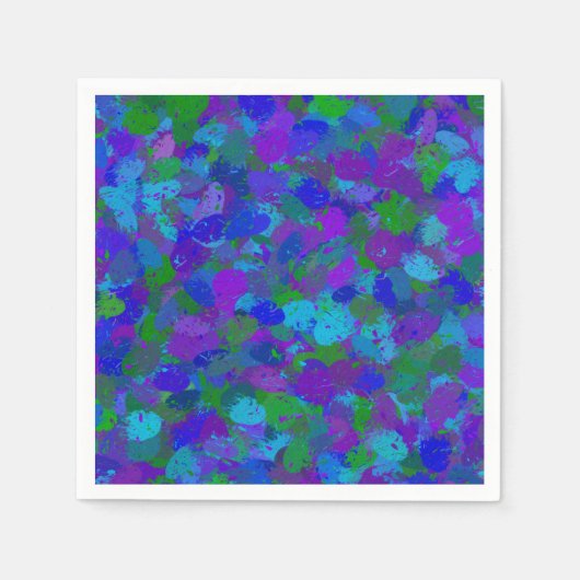 Pfauenfarbe Serviette (Vorderseite)