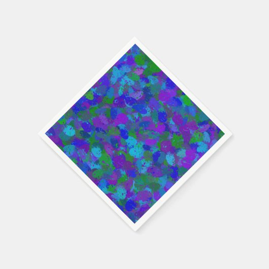 Pfauenfarbe Serviette (Ecke)